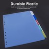BAZIC Binder Dividers w/ 5 Insertable Color Tabs, 11 Hole