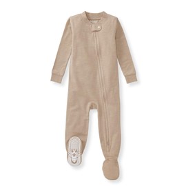 Burt's Bees Baby Unisex Baby Sleeper, Honeysoft Pajamas, One-Piece Zip-up footie PJ, Soft Organic Cotton & Lyocell Blend