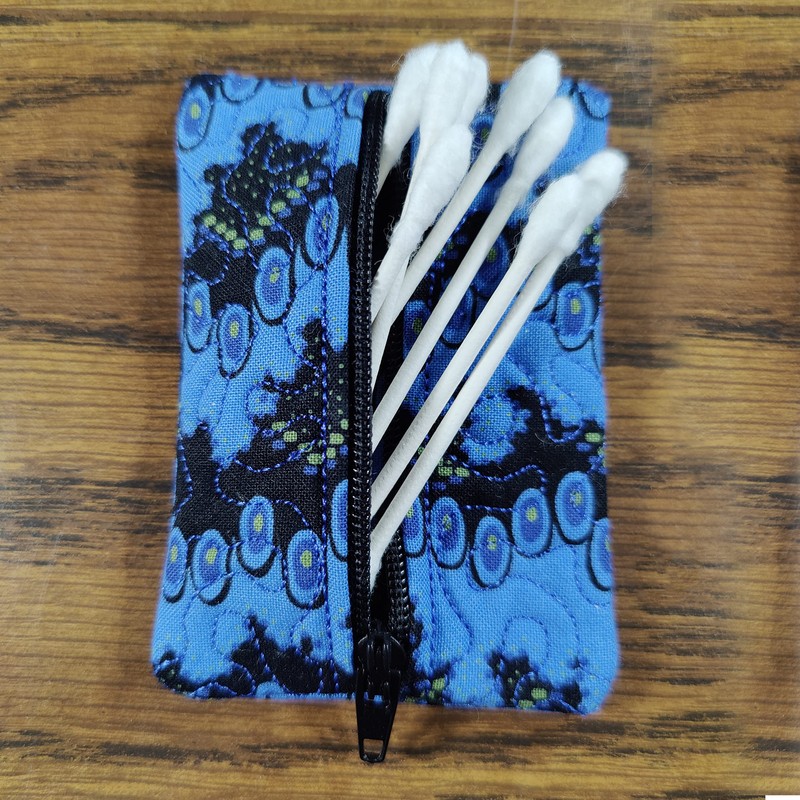 Mini Zipper Pouch (Pink, Frogs)