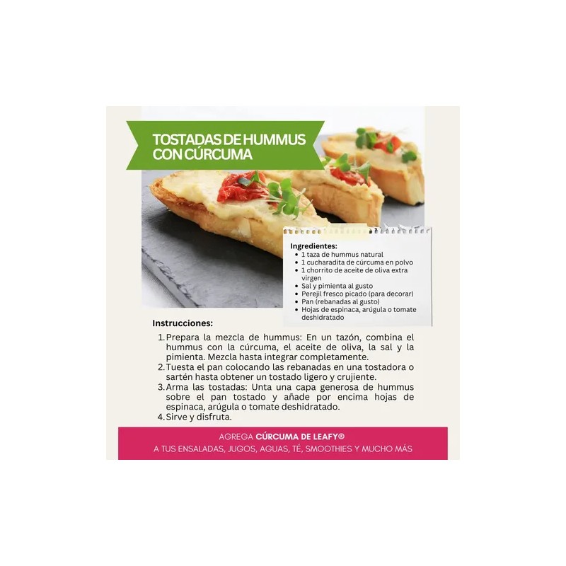 Cúrcuma En Polvo Superfood Leafy 200 Gr