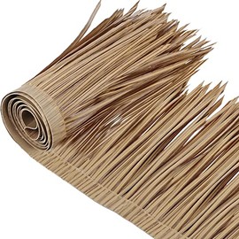 Mexican Tiki Hut Grass Skirting Roof Tiki Bar Grass Duck Blind Grass for Thatch Roofing Tiki Bar Decorations Roll Palm Palapa Straw Thatch Roof for Fence Party (Brown, 118 x 15 Inch)