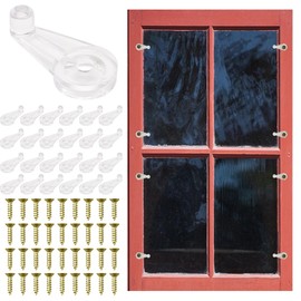 80 Pcs Storm Window Clips,Screen Clips to Hold The Screen in Window,Window Screen Hardware Window Screen Retainer Clips with Screws for Holding The Screen Windows,Cabinets