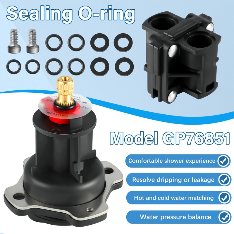 2 Pack-GP76851 Mixer Cap and Pressure Balancing Unit Kit, Compatible