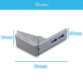 DL-pro Door Hinge Set for Liebherr Fridge Replacement for 9590178 9590190 2 Pieces Silver Repair Kit with Screws Washers for Perfect Door Function