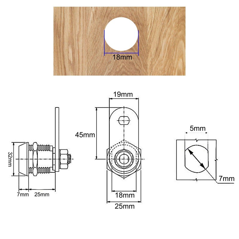 AConnet 12 Pack Cam Locks Keyed Alike with 6 Keys,