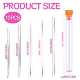 Beading Needle,Stainless Steel Bead Needle,Beading Needles Set with 5 Size,Fit for Multiple Size Beads,Necklaces,Bracelets, Rings, Jewelry Making,DIY Crafts Etc