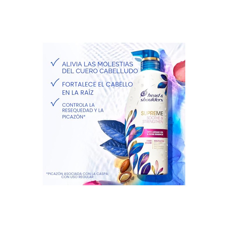 Head & Shoulders Supreme Champú anticaspa con aceite de argán