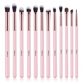 MSQ Set De Brochas De Maquillaje Para Ojos Con Cerdas Sintéticas Suaves Y Mango De Madera Auténtica Para Sombras De Ojos, Cejas, Delineador Y...      