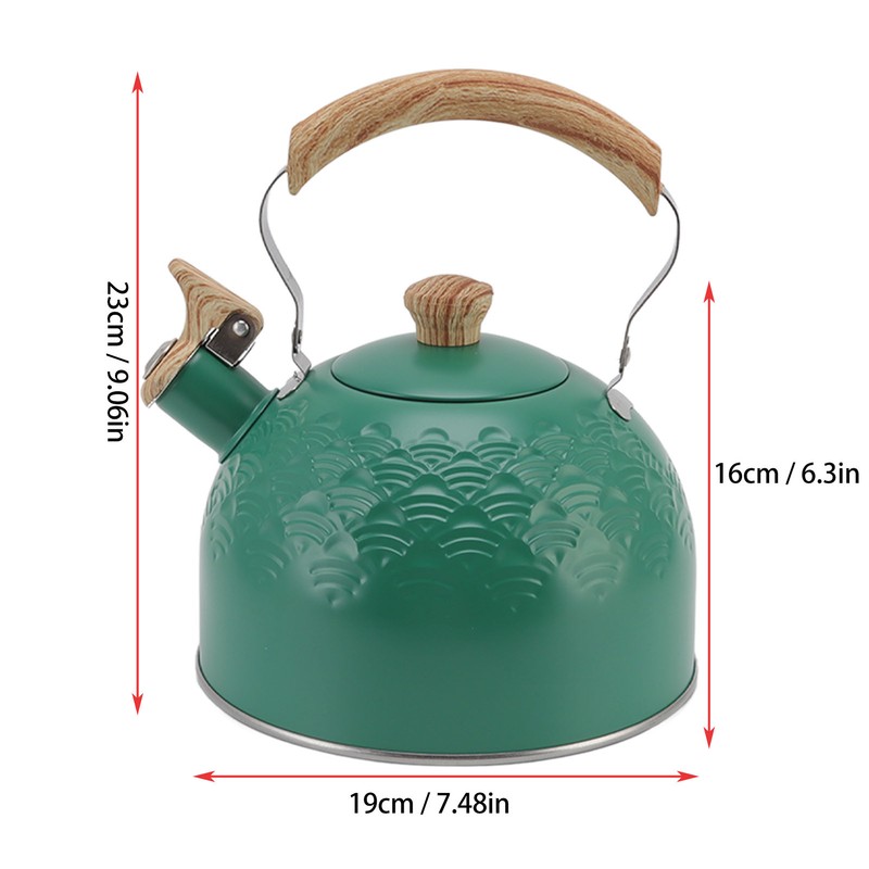Whistling Kettle 2.5L Capacity Stainless Steel Stovetop Teapot for Water