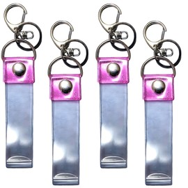 JUSTVEL Silver Tape Holder Key Holder Storage Case [Protect That Impression] Ginte Storage Strap Promotional Goods Live Concert 4 Pieces 8 Pieces, 4 pink
