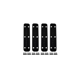 QCAA Solid Brass 180 Degree Small Piano Hinge Wooden Jewery Box Hinge, Cabinet Closet Hinge, 2.36" x 0.51", Matte Black, 4 Pack, Made in Taiwan