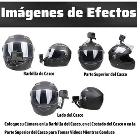 Soportes y Abrazaderas para Cámara para Casco de Motocicleta, Girar 180°