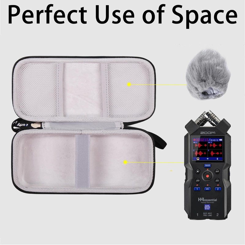 worfty for Zoom H4essential 4-Track Handy Recorder (2024 Model) Carrying