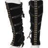 XWXLDD Medieval Leather Boot Covers, Steampunk Warrior Knight Leg Gaiters