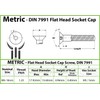 MonsterBolts - M8 x 15mm Flat Head Socket Cap Screws,