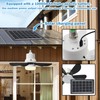 TUSAUW 17.3in Solar Ceiling Fan Light,Small Solar Powered Rechargeable Ceiling