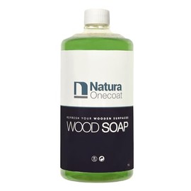 Natura Onecoat Concentrated Wood Cleaner for Hardwood Surfaces, Furniture and Floor - Natural Wood Soap with Refreshing Lime Scent – Easy and Efficient Application - 1 L (33.8 fl oz)