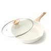 Kordisen Nonstick Ceramic Frying Pan with Lid, 12.5 Inch Ceramic