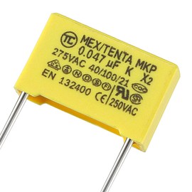 sourcing map Safety Capacitors Polypropylene Film 0.047uF 275VAC X2 MKP 13.5 mm Pack of 10