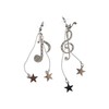 Miniblings Treble Clef Note Star Stud Earrings Treble Clef Glitter
