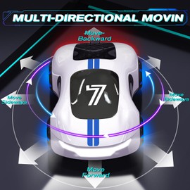 Remote Control RC Cars Toys: Gesture Drift Stunt Cars, Hand Sensing Control RC Toys for Kids, Birthday Gifts for Boys Girls, 2.4GHz Double Sided 360° off Road Rotating, with Lights Music Spray White