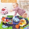 Kid Car Toy for 1 Year Old,4 Piece Toddler Press