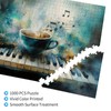 Wooden Jigsaw Puzzle 1000 Pieces for Adults, Elegant Piano Keyboard