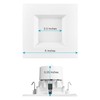 LUXRITE 4 Inch Square Recessed LED Can Lights, CCT Color