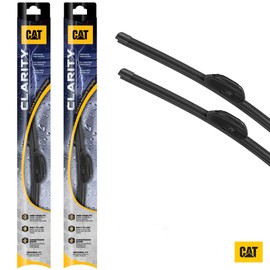 CAT Clarity Wiper Blades (2-Pack), Premium Performance Direct OEM Replacement, Universal Fit Front Windshield Wiper Blades, Durable Streak-Free Spotless Silent Easy Installation - 16" + 16"