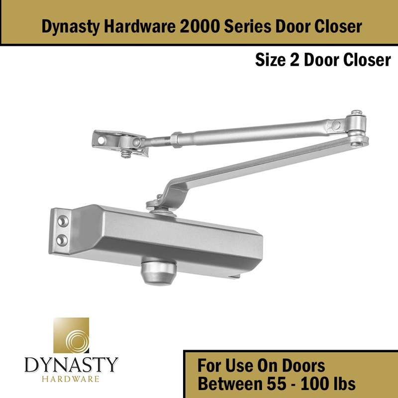 Dynasty Hardware Door Closer, Commercial Hydraulic Closer, Self-Closing, Spring Size