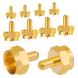 HB-DIGITAL F-Termination Resistor 75 Ohm F-Coupling SAT Gold-Plated Wide Nut for Mut-Switch LNB Distributor Pack of 10