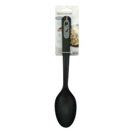 Fackelmann PRO Solid Spoon, Multi Functional Serving Spoon, Cooking Spoon, PBT Function Head, Soft Touch Handle, 35x7x6cm, Black & Grey