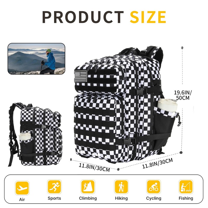 Lovelinks21 45L Tactical Assault Backpack 3 day assault pack with