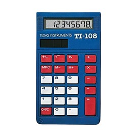 Texas Instruments TI-108 Teacher Kit TI-108TK 8-Digit Desktop Calculator, Blue (TI108TK)