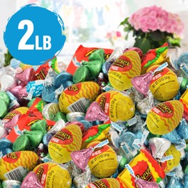 Easter Chocolate Candy, 2lb Pack of Easter Candy Bulk Individually Wrapped, Ideal Assortment of Pastel Candy for Sharing at Gatherings & Events, Perfect for Office Snacks & Family Celebrations