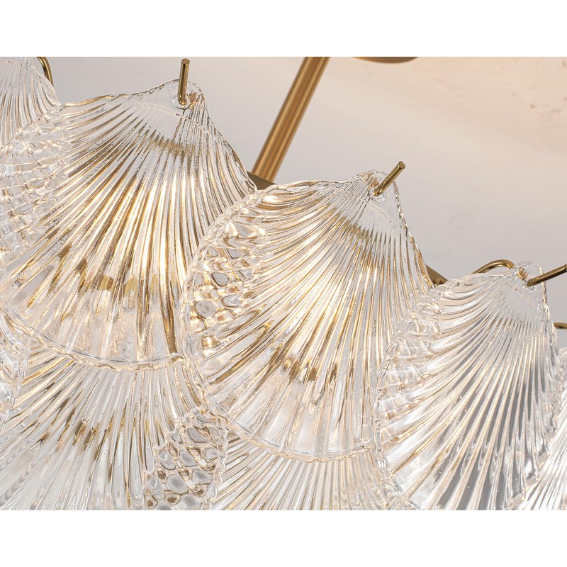 Surpars House Crystal Chandeliers,Modern Golden Chandelier, 6 Heads Ceiling Light