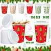 Funtery 150 Set 12 oz Christmas Day Paper Cups with