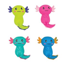 Raymond Geddes Squishable Axolotl Toy Figure (Pack of 12) - Squishy Axolotl Toys in 4 Color Combos - Fun Party Toys
