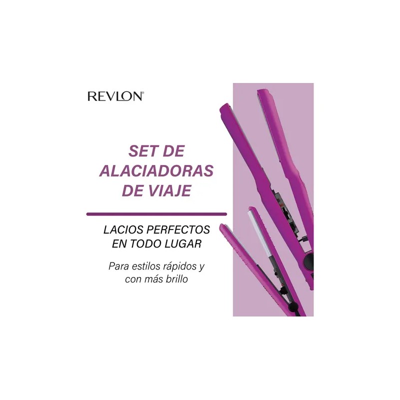 Alaciadora De Cerámica Revlon Set 2 Piezas Mod. Rvst2029la1
