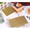 YYaaloa 200pcs 3.3 Inch Mini Square Golden Cake Boards Mousse