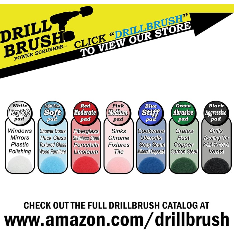 Cordless Drill Attachment - Scrub - Scour- Drill Pads -