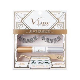 VLuxe Extended Collection: DIY Lash Extension Starter Kit With 10 Natural Lengthening Extended Clusters, Applicator and Bond & Seal - Eye lifting Effect, Feather Light Reusable Lash with Super Thin Microbands