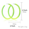 80's 90's Neon Lime Green Hoop Earrings for Women Y2k