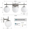 Bathroom Light Fixtures over Mirror, 3-Light Brushed Nickel Vanity Lights