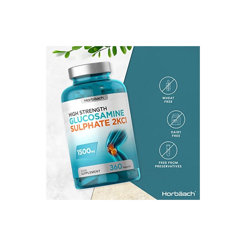 Glucosamine Sulphate 2KCL Supplement 1500mg | 360 Tablets | High