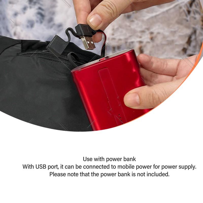 Hand Warmer Pouch USB Powered 3 Speeds Adjustable Strap Waterproof