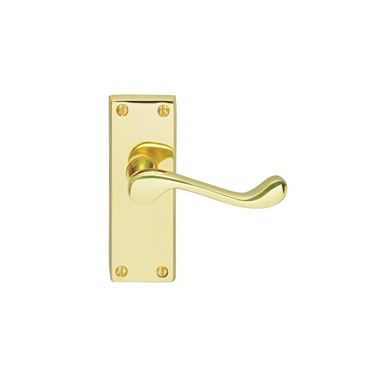Carlisle Brass CBS55 Victorian Door Handle-Scroll, Polished Brass, 120 x