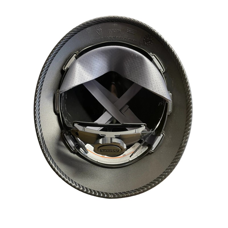 MSA Custom Hard Hat Blue Kandy CarbonFiberFla