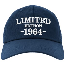 Gorra de regalo de 60 cumpleaños, edición limitada 1963 todas las piezas originales sombrero de béisbol, marino, Talla única