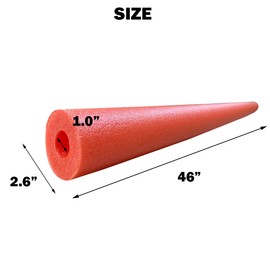 Pool Noodle 46 Inch Hollow Foam Swim Noodle for Kids Adults Swimming Floating DIY Craft (red+Blue Two Pack)